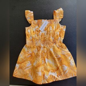 Janie and Jack Yellow Floral Romper, Size 5